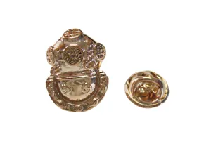 Gold Toned Divers Helmet Lapel Pin