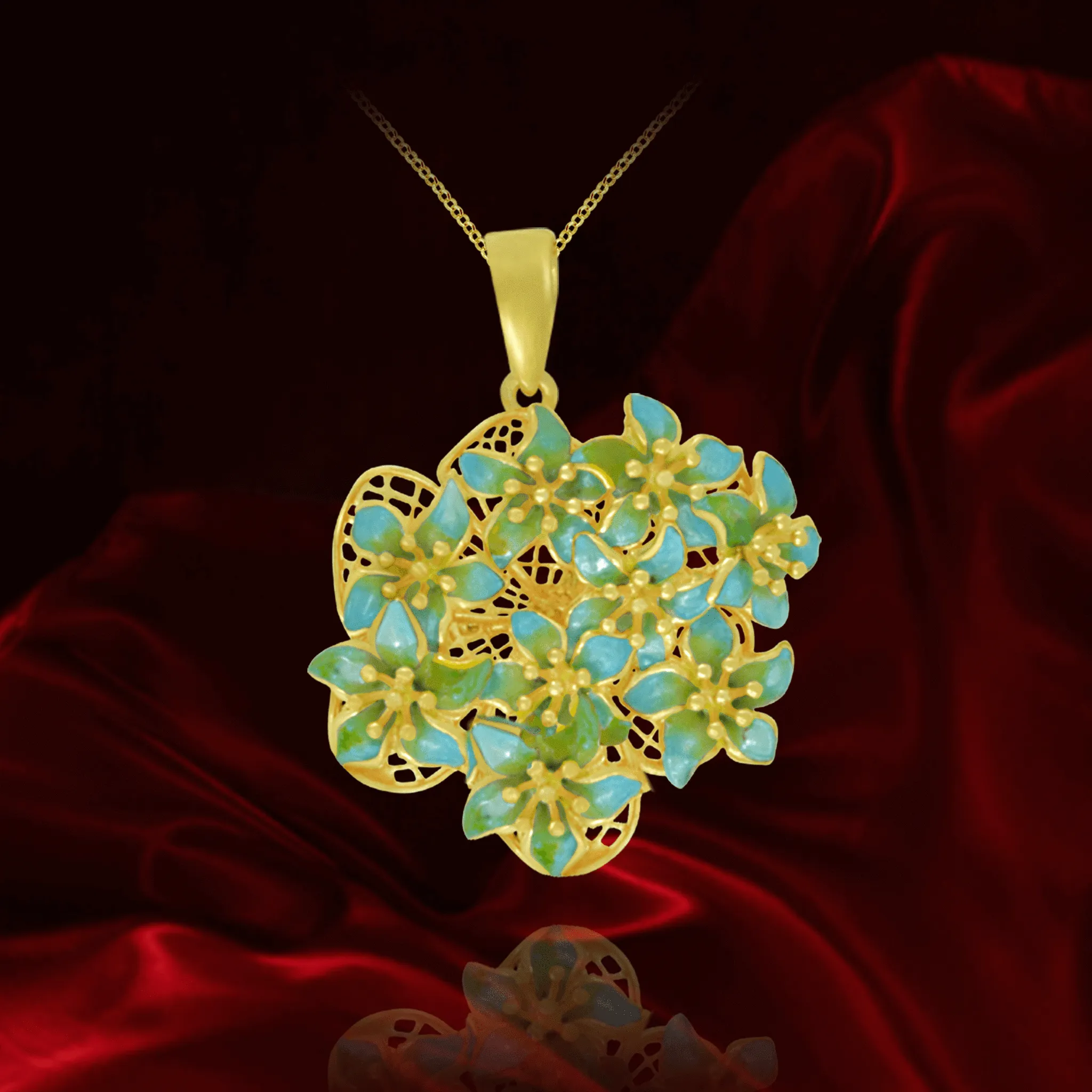 Golden Bouquet Pendant