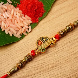 Golden Car Rakhi