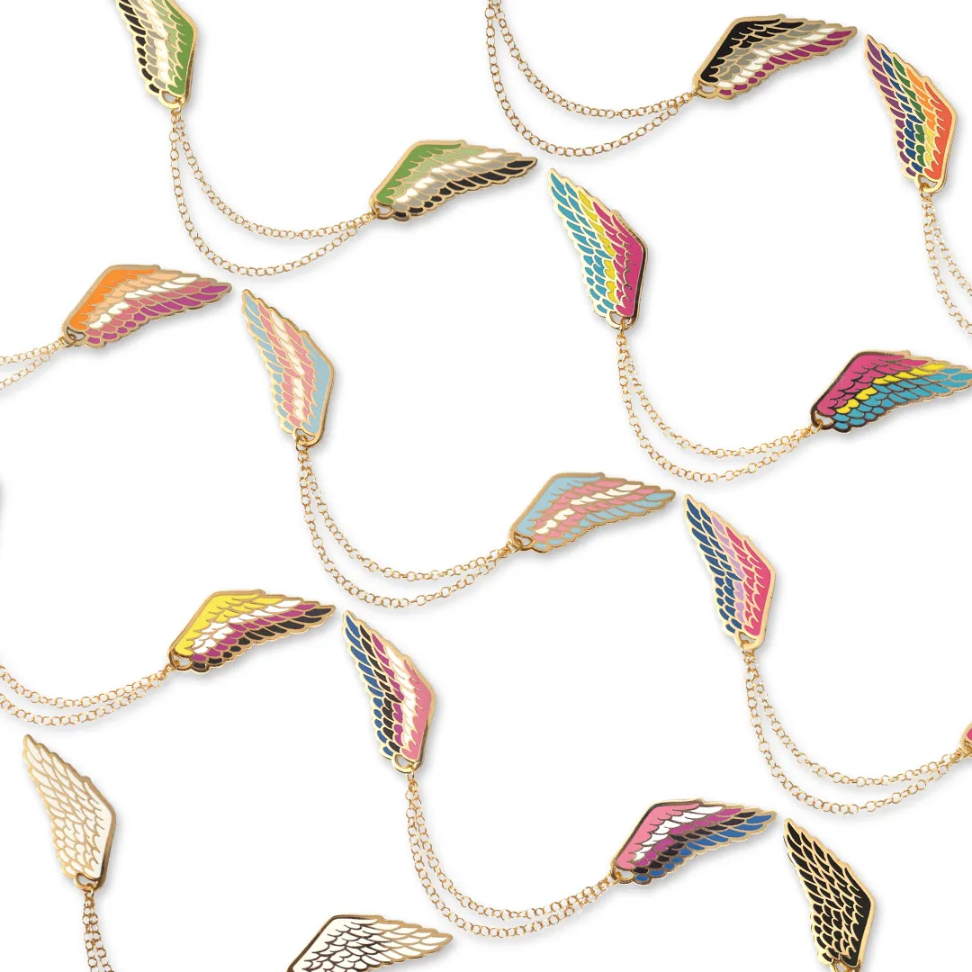 Golden Sparkles Wings | Connected pins