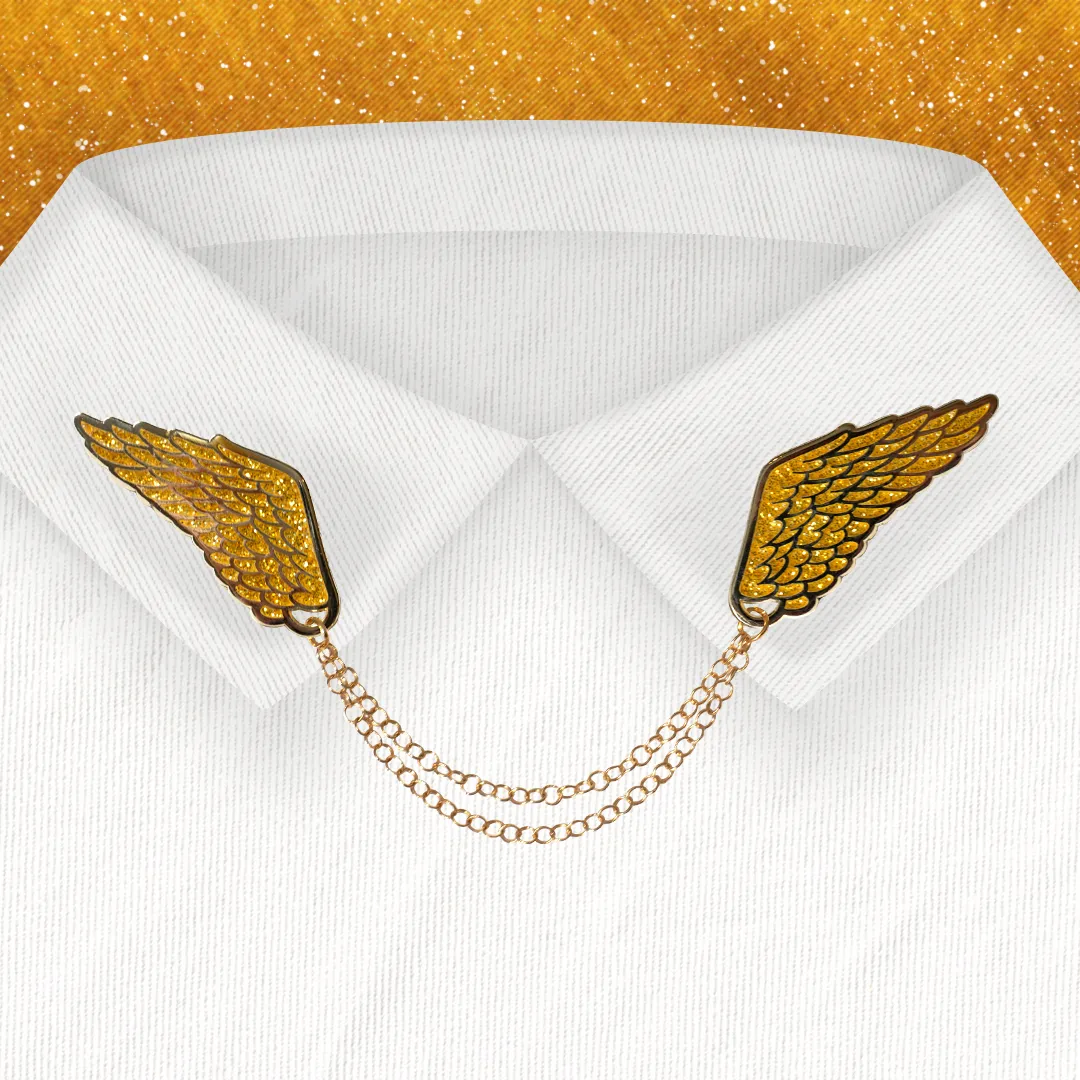 Golden Sparkles Wings | Connected pins