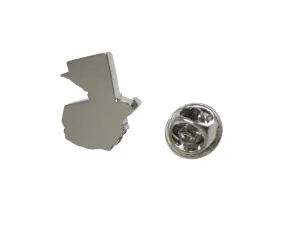 Guatemala Map Shape Lapel Pin