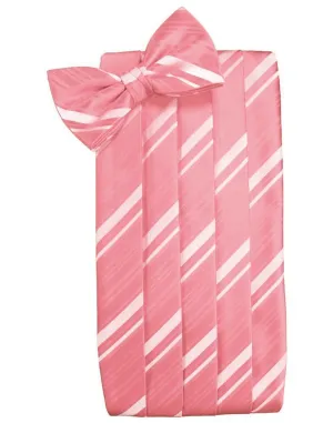 Guava Striped Satin Cummerbund