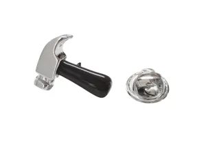 Hammer with Brown Handle Lapel Pin