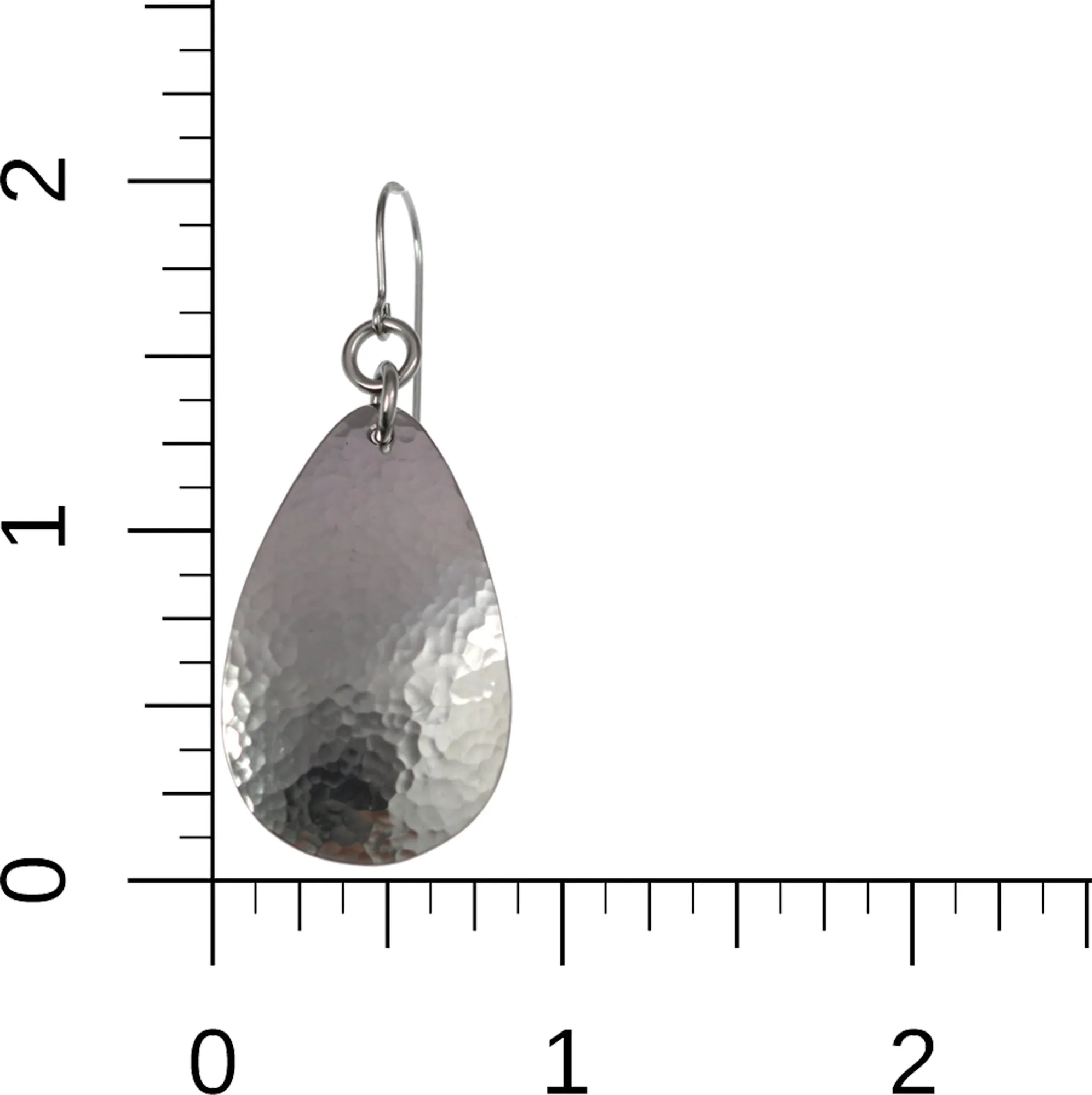 Hammered Stainless Steel Drop Earrings
