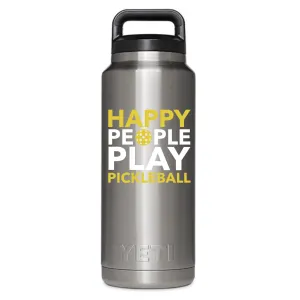 Happy People Play Pickleball Decal for your Yeti / Camelbak Water Bottle - Water Bottle Pickleball Decal