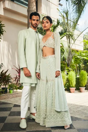 HARIT & RUHI- PASTEL GREEN SETS