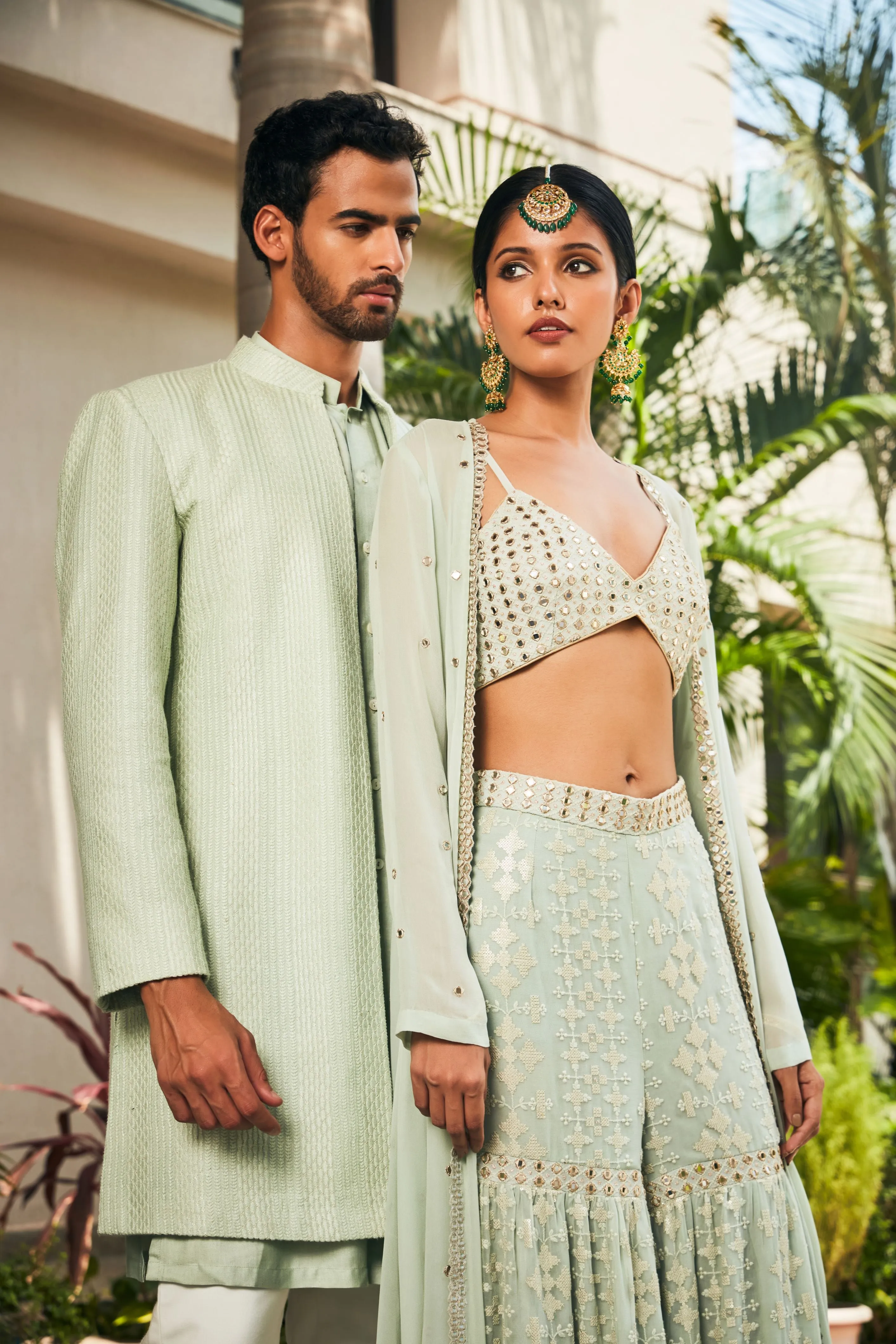 HARIT & RUHI- PASTEL GREEN SETS