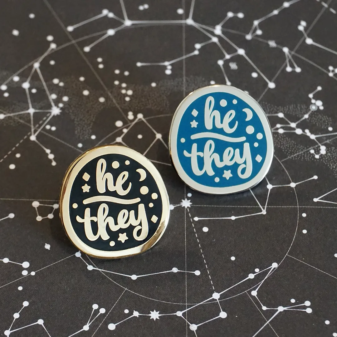 He/They (Golden) | Enamel Pin