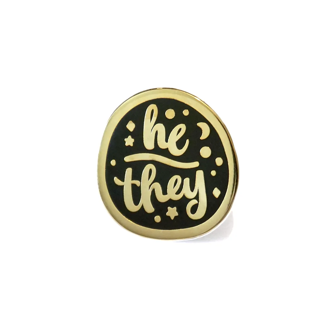 He/They (Golden) | Enamel Pin