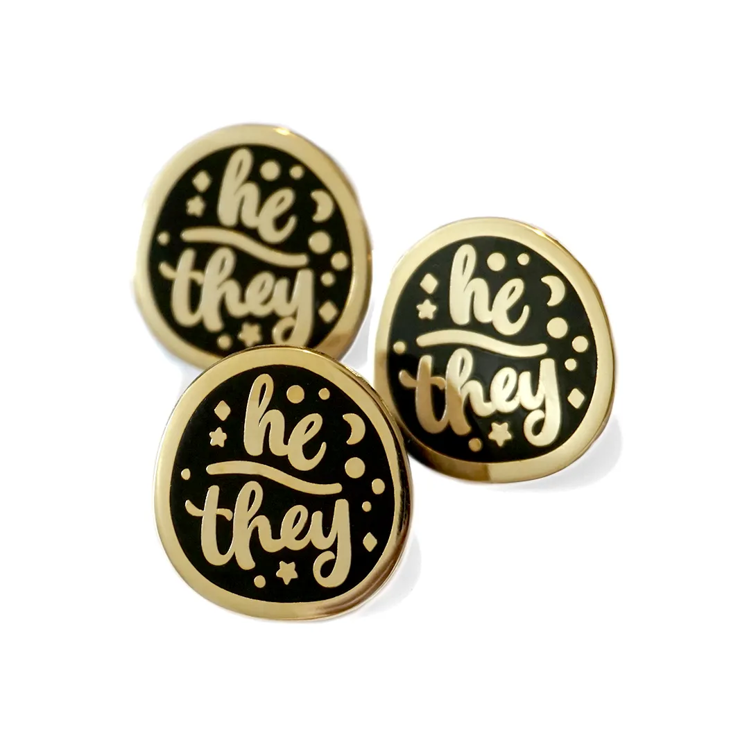 He/They (Golden) | Enamel Pin
