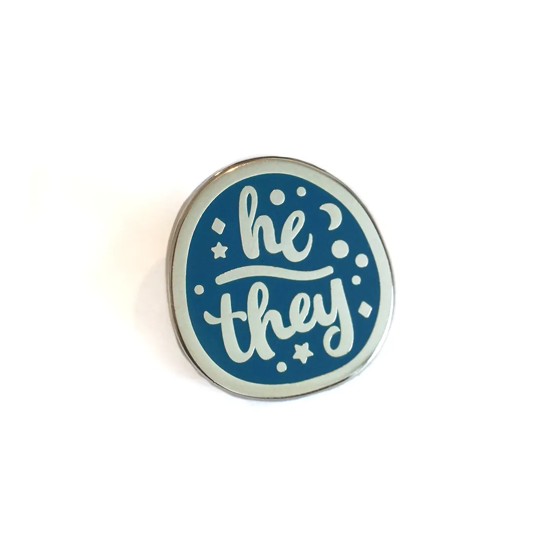 He/They (Silver) | Enamel Pin