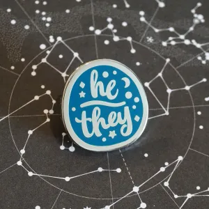 He/They (Silver) | Enamel Pin