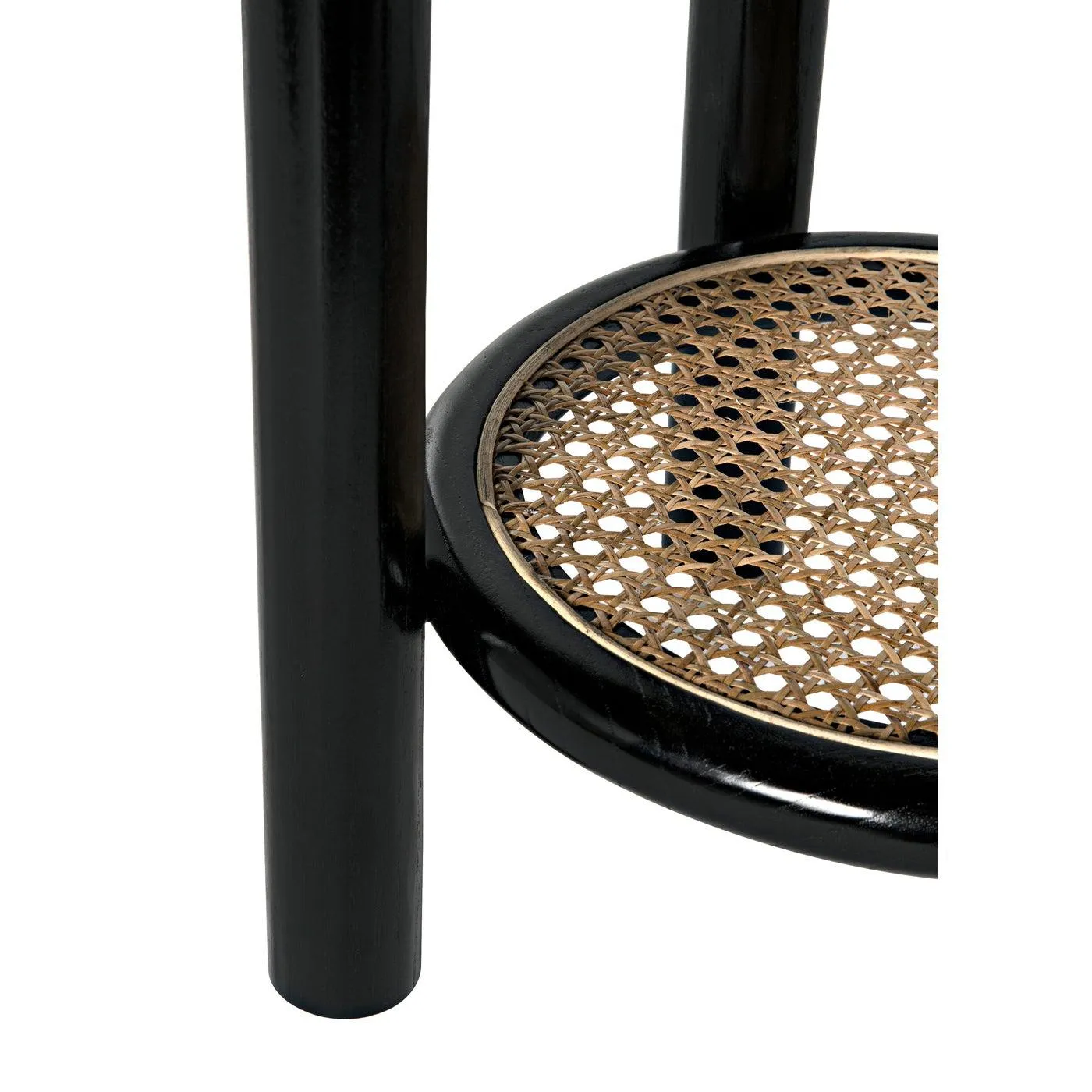 Hide Away Side Table, Charcoal Black