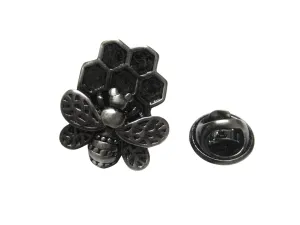 Honey Bee and Honey Comb Lapel Pin