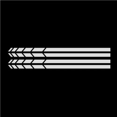 HotMeiNi Car Sticker 2sets4pcs Rearview Mirror Side Decal Stripe Vinyl Truck Vehicle Body Accessories Black/Sliver 20*0.7cm