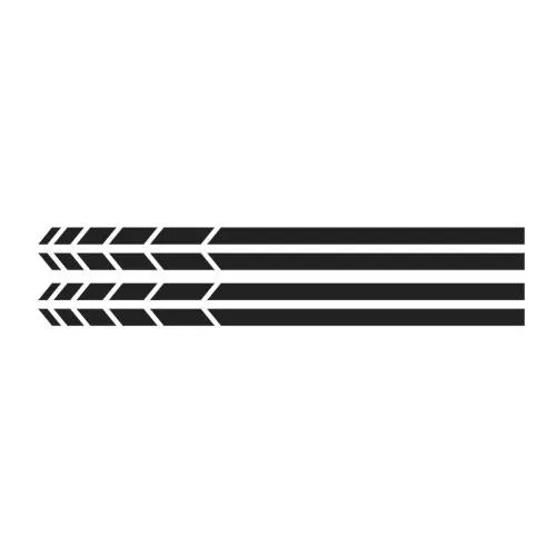 HotMeiNi Car Sticker 2sets4pcs Rearview Mirror Side Decal Stripe Vinyl Truck Vehicle Body Accessories Black/Sliver 20*0.7cm