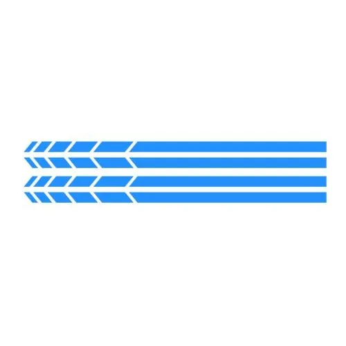 HotMeiNi Car Sticker 2sets4pcs Rearview Mirror Side Decal Stripe Vinyl Truck Vehicle Body Accessories Black/Sliver 20*0.7cm