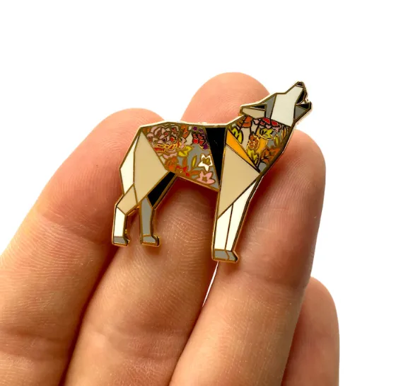 Howling Wolf Enamel Pin