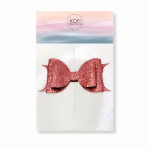 Indian Red Glitter Hair Bow