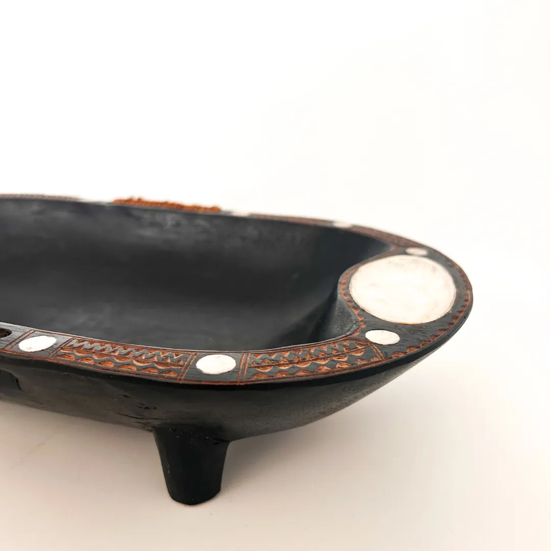 Island Wood and Shell Carved Bowl
