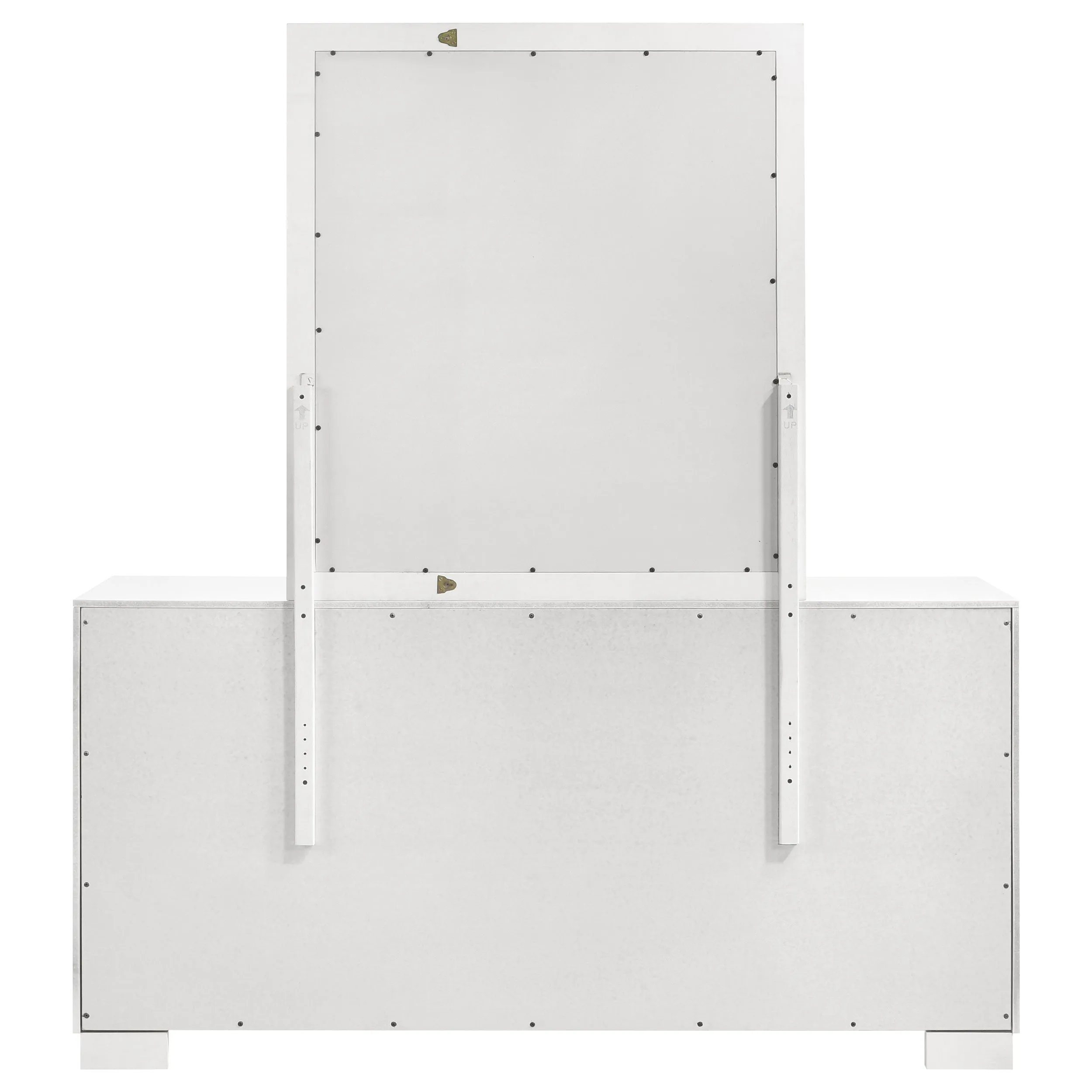Jessica 6-drawer Dresser with Mirror Cream White