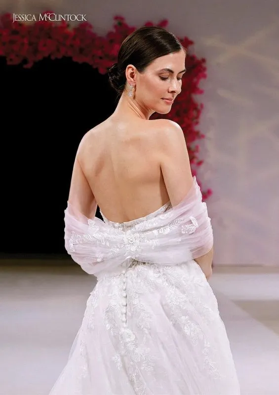 Jessica McClintock Size 18 700375 Ivory Gown
