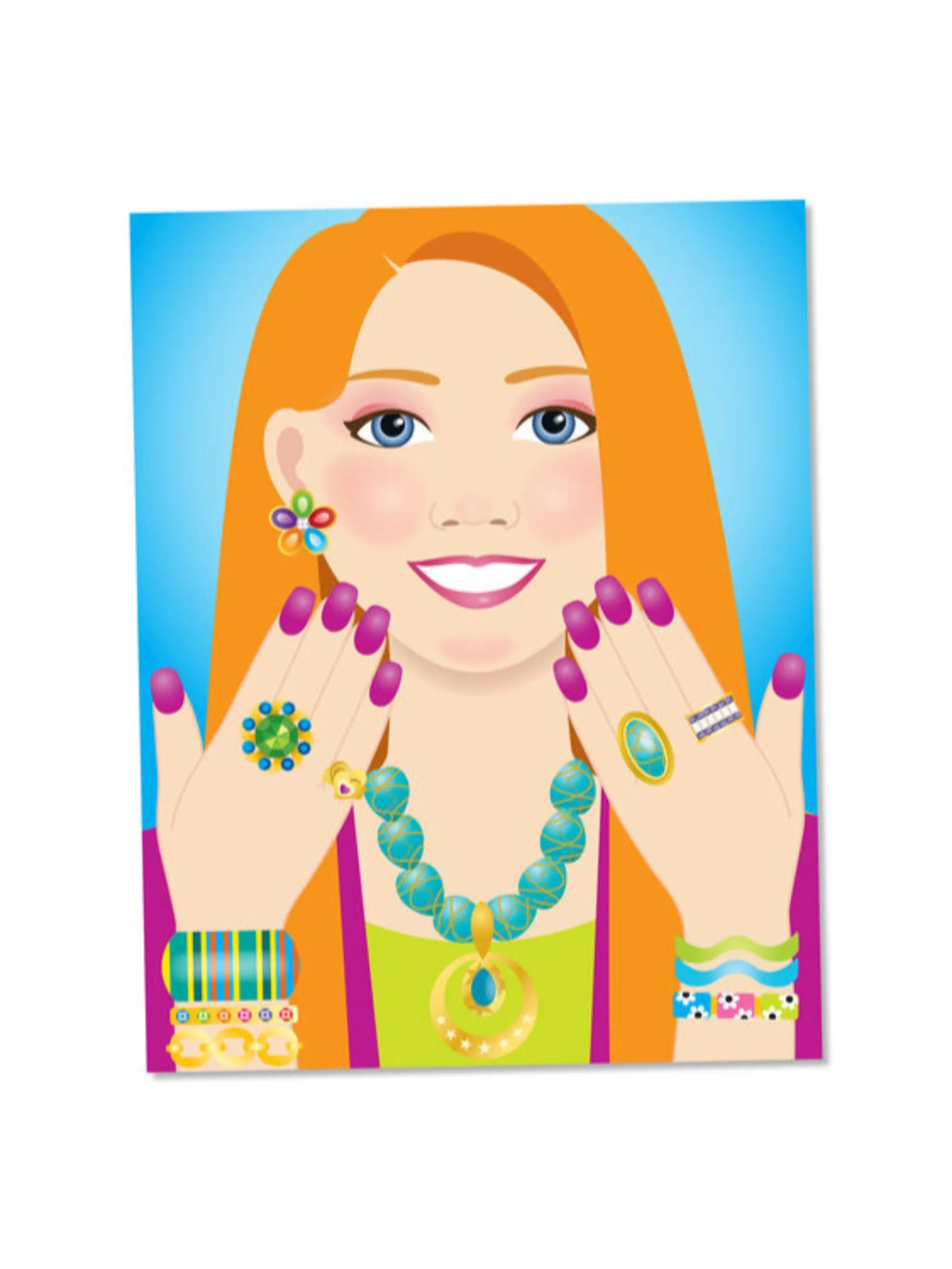 Jewelry & Nails Glitter Stickers Pad