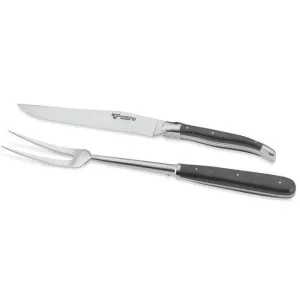 Laguiole en Aubrac Handcrafted Carving Set with Buffalo Horn Handle