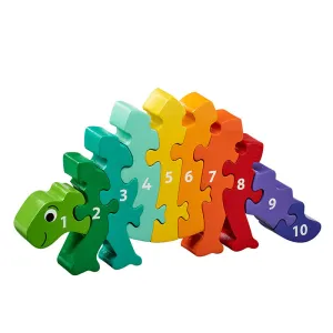 Lanka Kade Wooden Rainbow Dinosaur Jigsaw (numbers 1-10)
