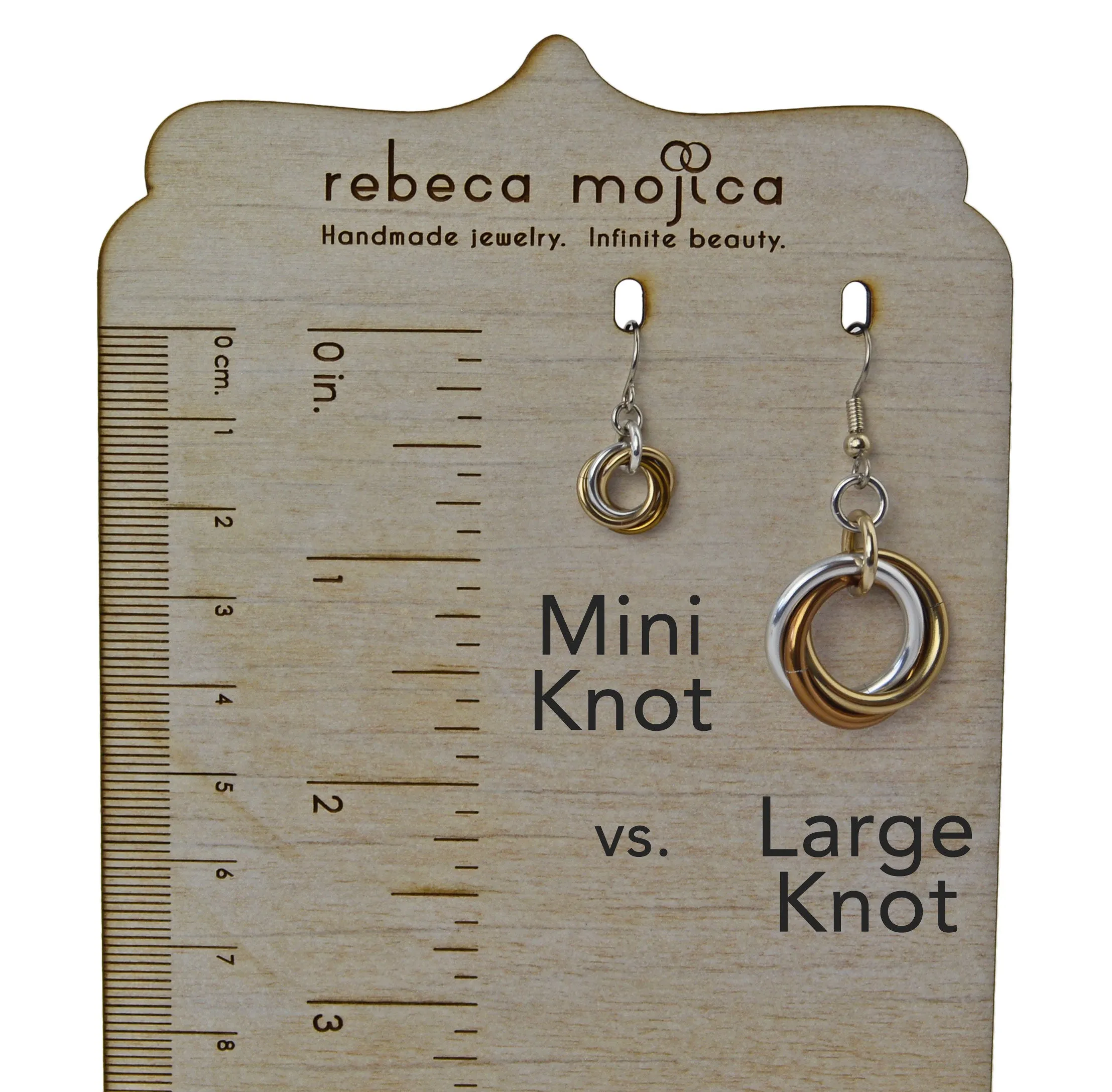 Large Knot Earrings - Granite