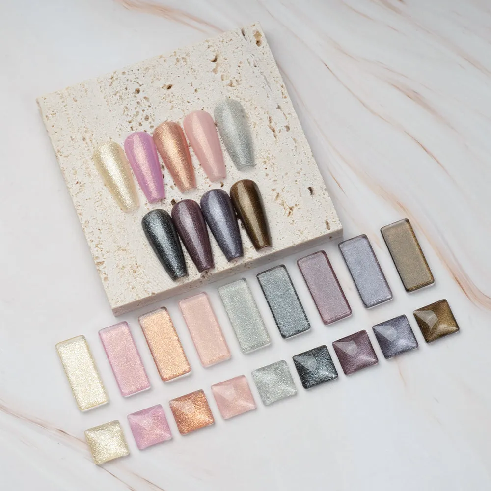 LDS Holiday Collection: 6 Healthy Gel Polishes, 1 Base Gel, 1 Top Gel, 1 Strengthener - SOFT GLAM -  003; 048; 153; 154; 155; 156