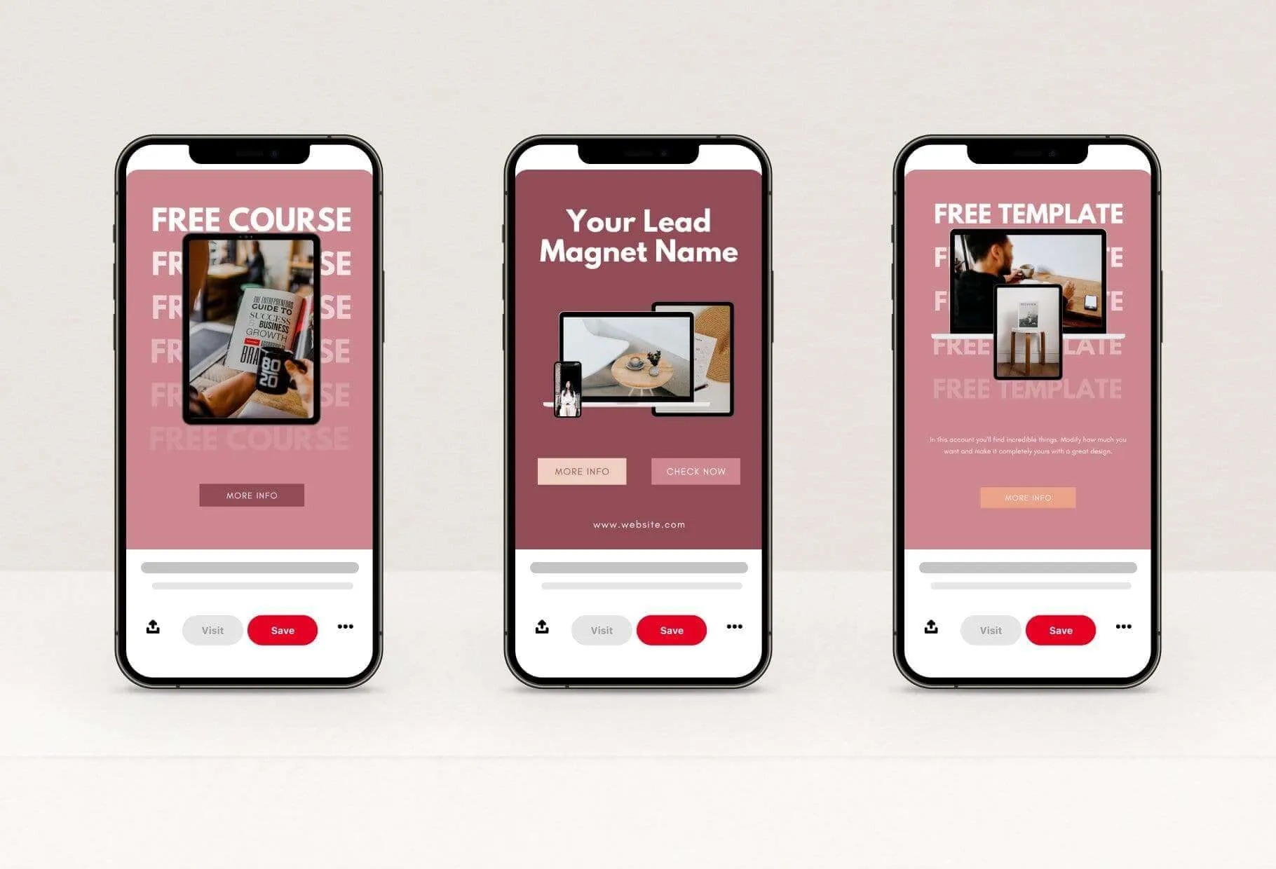 Lead Magnets Promotion Pinterest Template