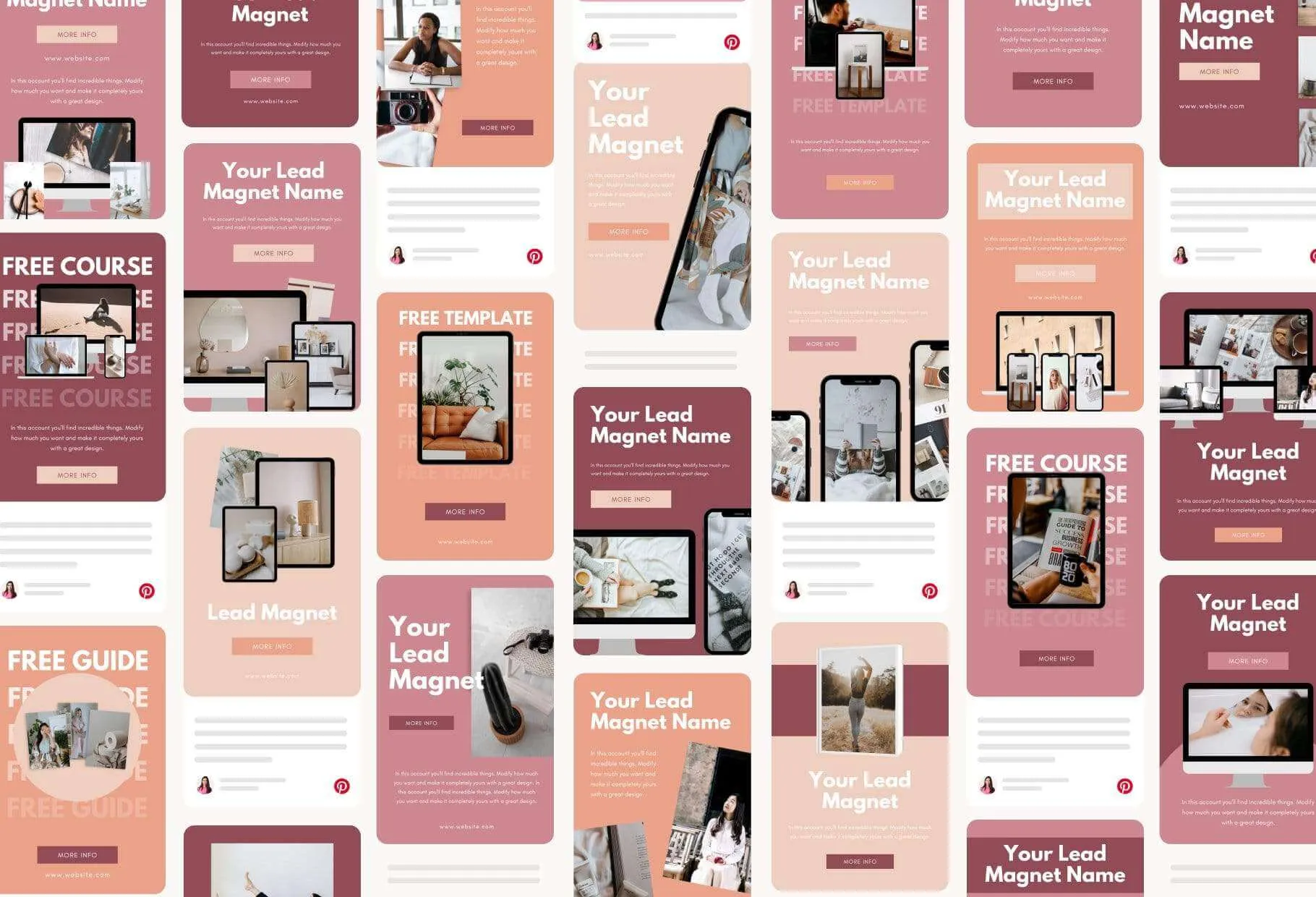 Lead Magnets Promotion Pinterest Template