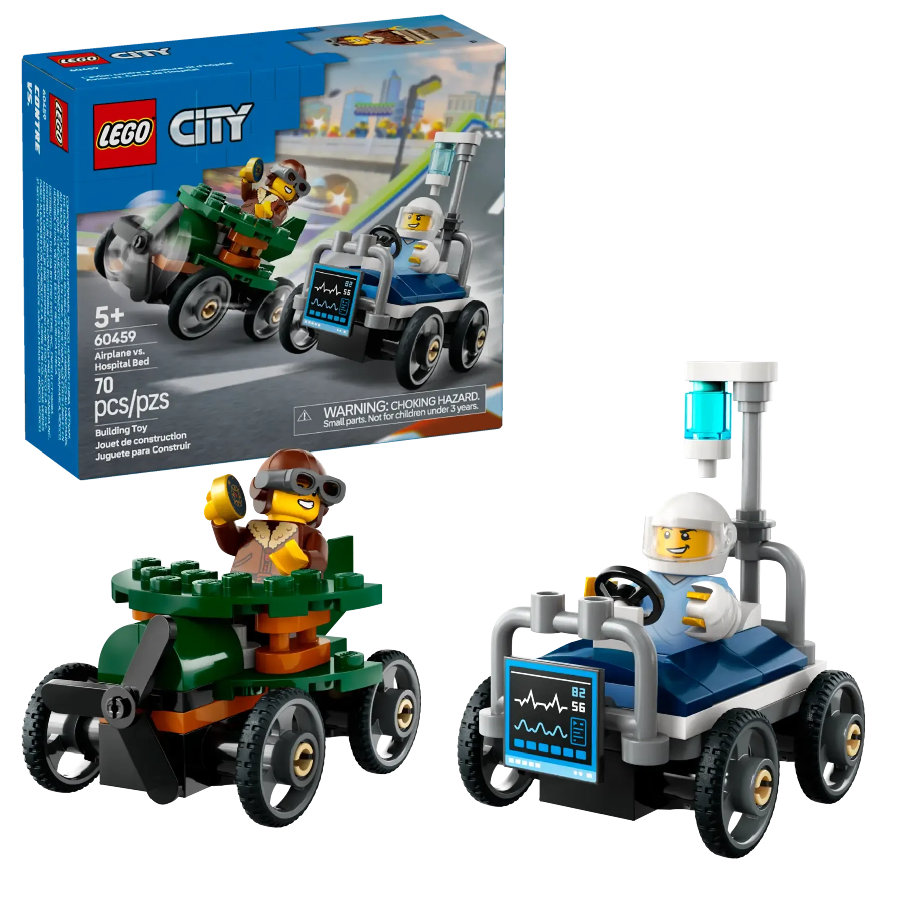 Lego Airplane vs. Hospital Bed Ra.. (60459)
