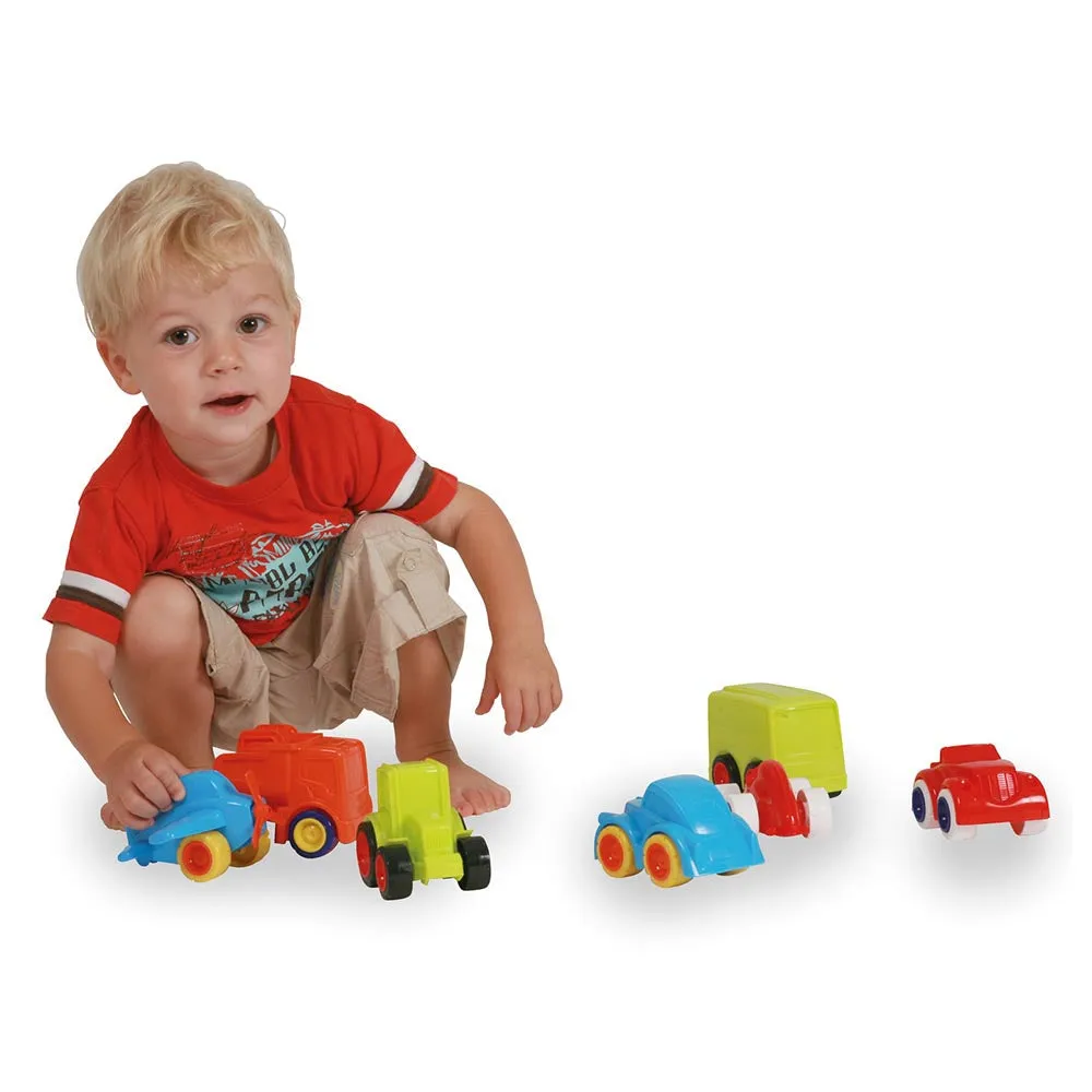 LENA Set: Bus, Cab, Convertible, Car, Tractor, Loader, Racing Car and Plane