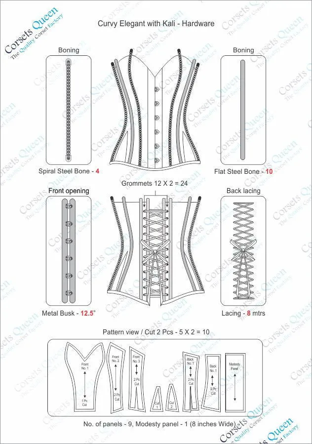 Lorenzo Satin Overbust Corset