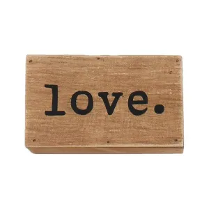 LOVE WOOD BLOCK SIGN