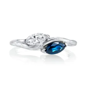 Marquise Sapphire & Diamond Ring