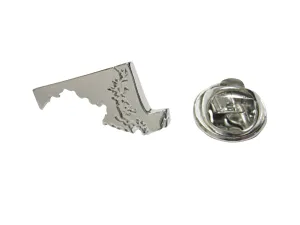 Maryland State Map Shape Lapel Pin