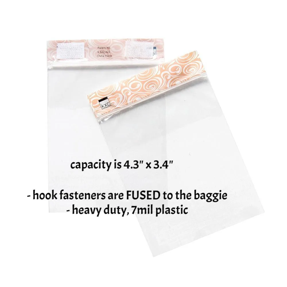 MED TALL BAGGIES-ROSE GOLD (4.3" x 3.4" capacity) ZipTop Storage Baggies for Craft Supplies