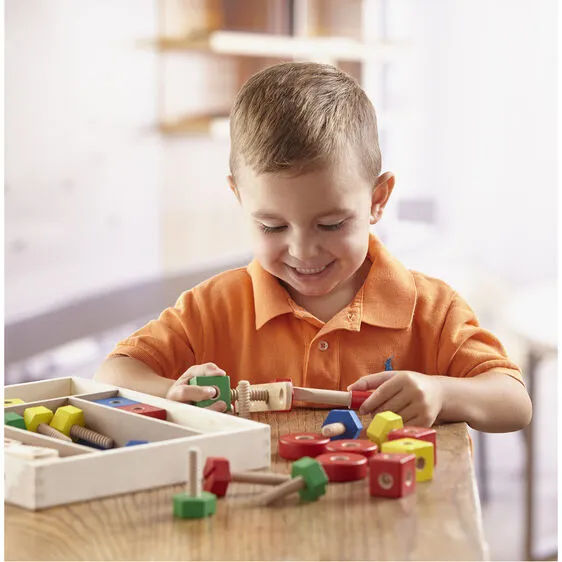 Melissa & Doug Classic Toy Construction Building Set in a Box