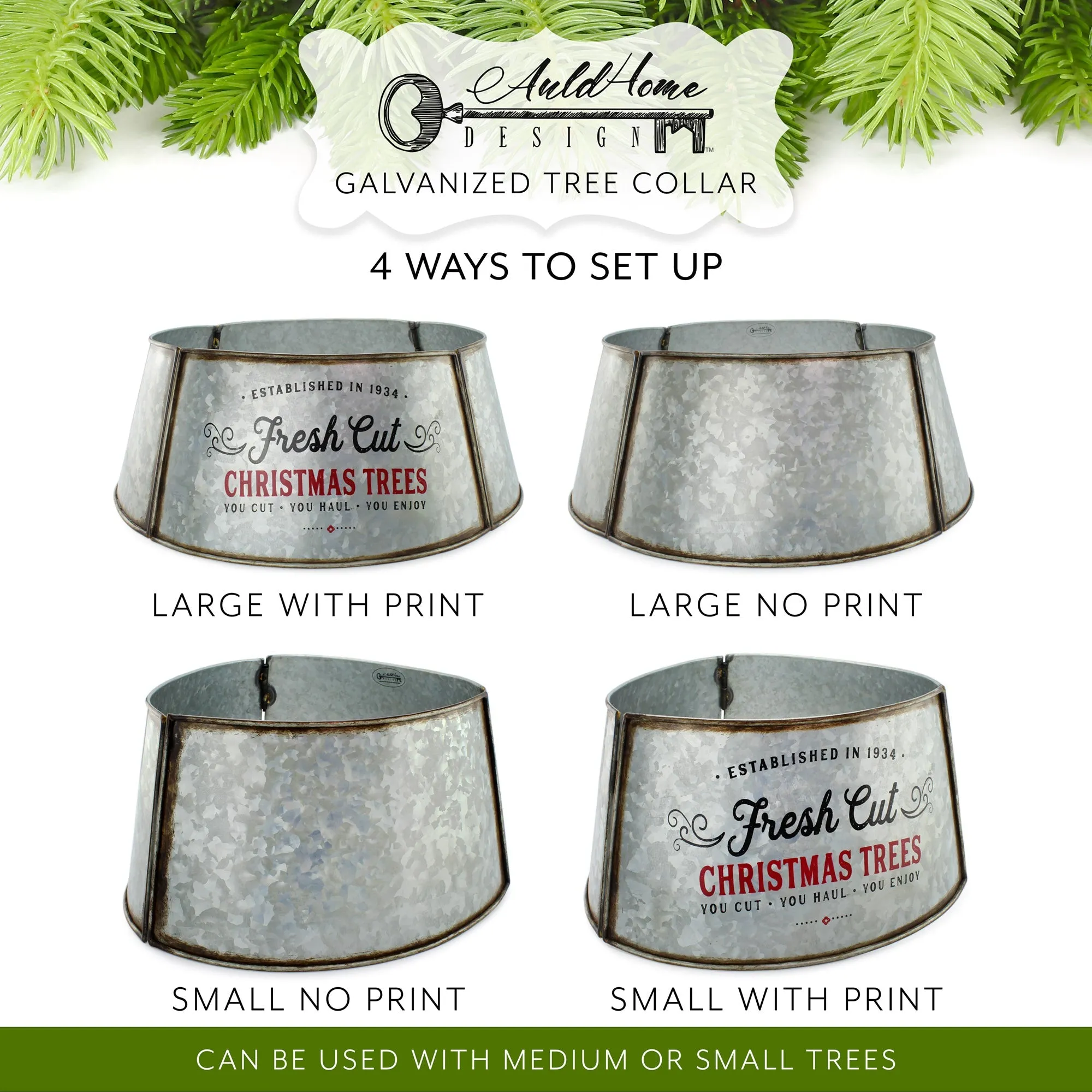 Metal Christmas Tree Collar (23-Inch Base)