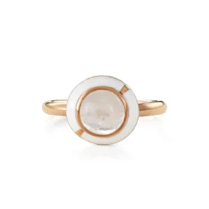 MINI GEO MOONSTONE RING