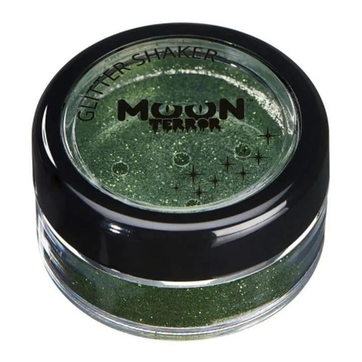 Moon Terror Halloween Glitter Shakers, Green