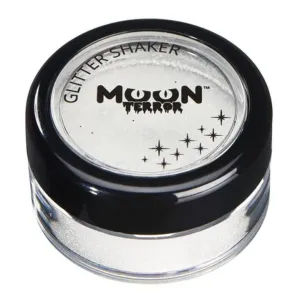 Moon Terror Halloween Glitter Shakers, White