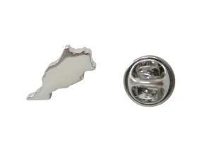 Morocco Map Shape Lapel Pin