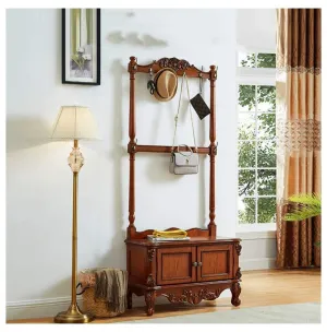 My-JUAN.97 Floor Hangers, Solid Wood, American Coat Rack, Bedroom Hangers, Home Hall, Shoe Cabinets, Shoe Benches - Coat Rack 5022 (Design : C)