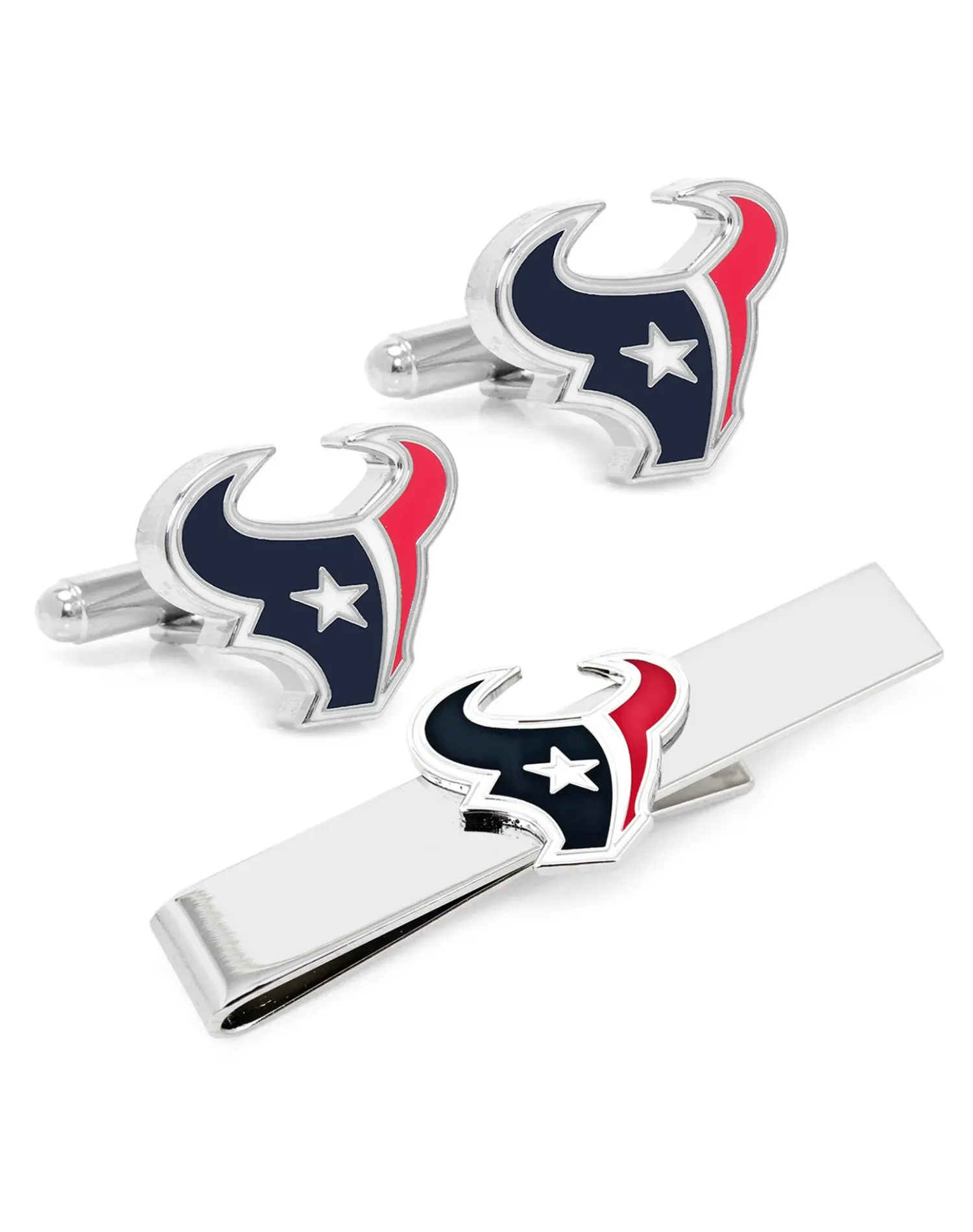 NFL Houston Texans Cufflinks and Tie Bar Gift Set