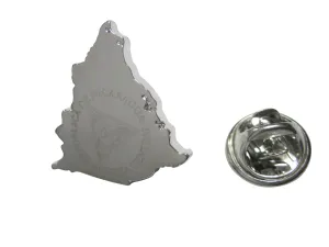 Nicaragua Map Shape and Flag Design Lapel Pin